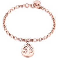 Bracelet Sagapo Woman Rugiada in Steel Cristallo SRU12